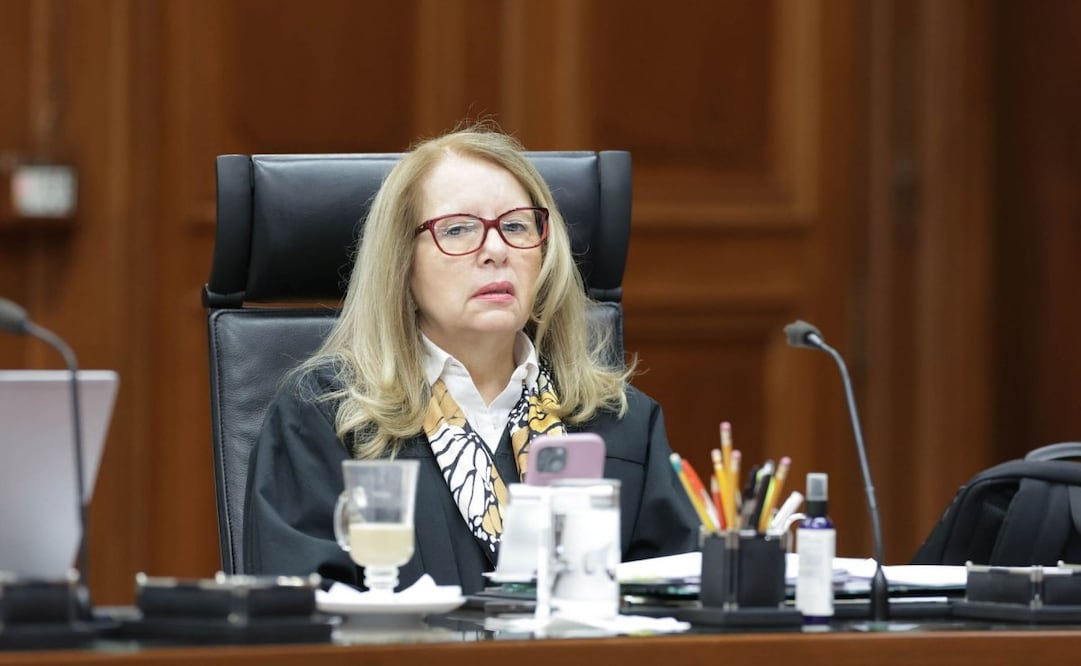 La ministra Loretta Ortiz Ahlf durante sesión del pleno de la Suprema Corte de Justicia de la Nación. Foto: SCJN