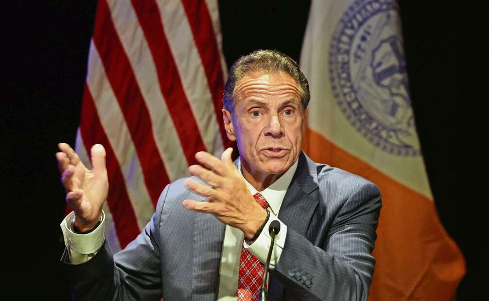 El exgobernador de Nueva York y candidato independiente a la alcaldía de la ciudad de Nueva York, Andrew Cuomo, durante una conferencia de prensa el 4 de agosto pasado. Foto: Michael M. Santiago / AFP