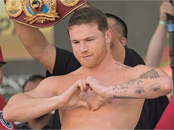 El hermoso momento que compartió Canelo Álvarez con sus hijo durante un entrenamiento