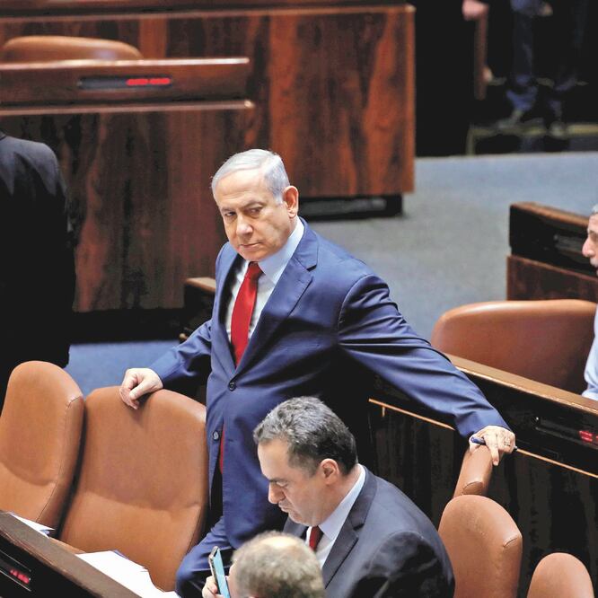 El primer ministro de Israel, Benjamin Netanyahu, ayer en el Parlamento. RONEN ZVULUN. REUTERS
