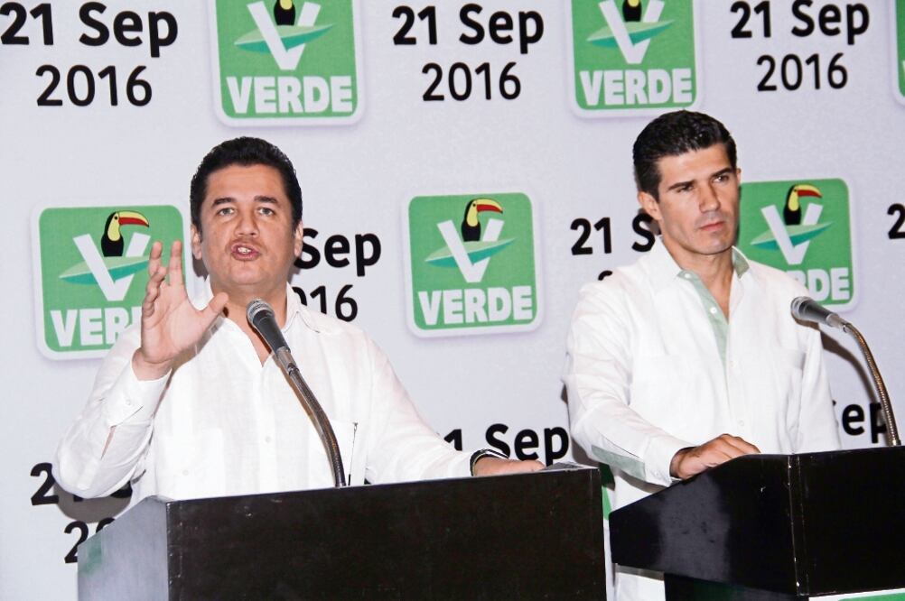 El dirigente nacional del PVEM, Carlos Puente, negó que la mala fama de ex gobernador Roberto Madrazo afecte las aspiraciones de Federico Madrazo (LUMA LÓPEZ. EL UNIVERSAL)