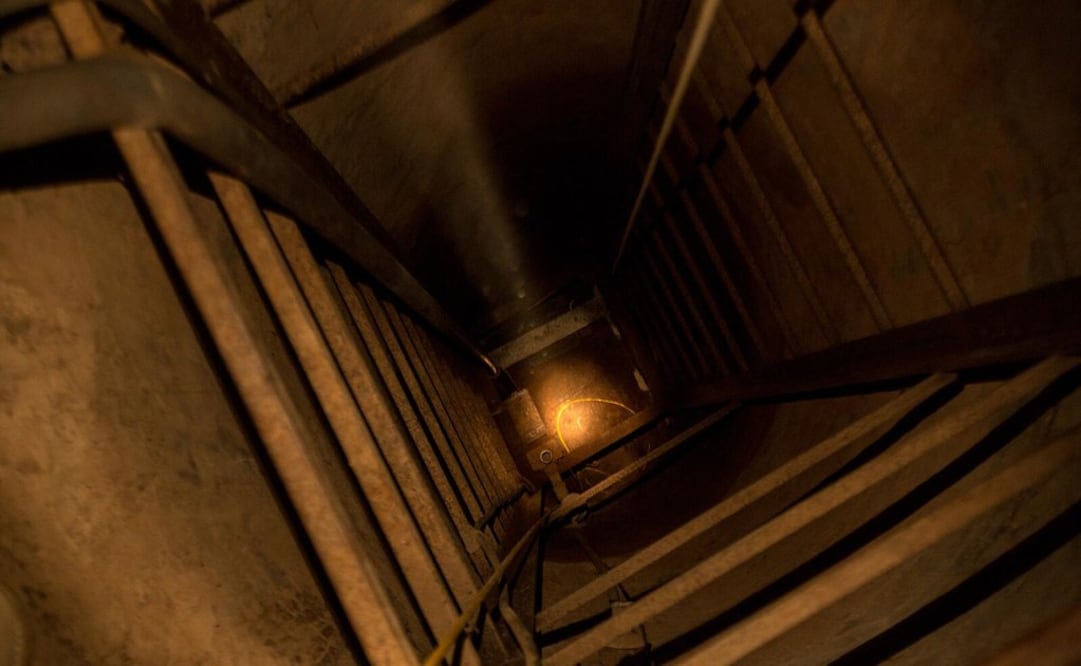 Mexican soldiers were deployed outside the tunnel on Tuesday - Photo: Taken from the U.S. Customs and Border Protection