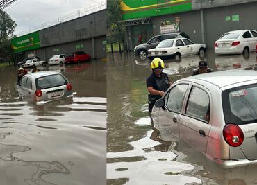 Fuertes lluvias dejan severos encharcamientos e inundaciones en varios municipios del Edomex; personal de Operagua realiza labores de limpieza