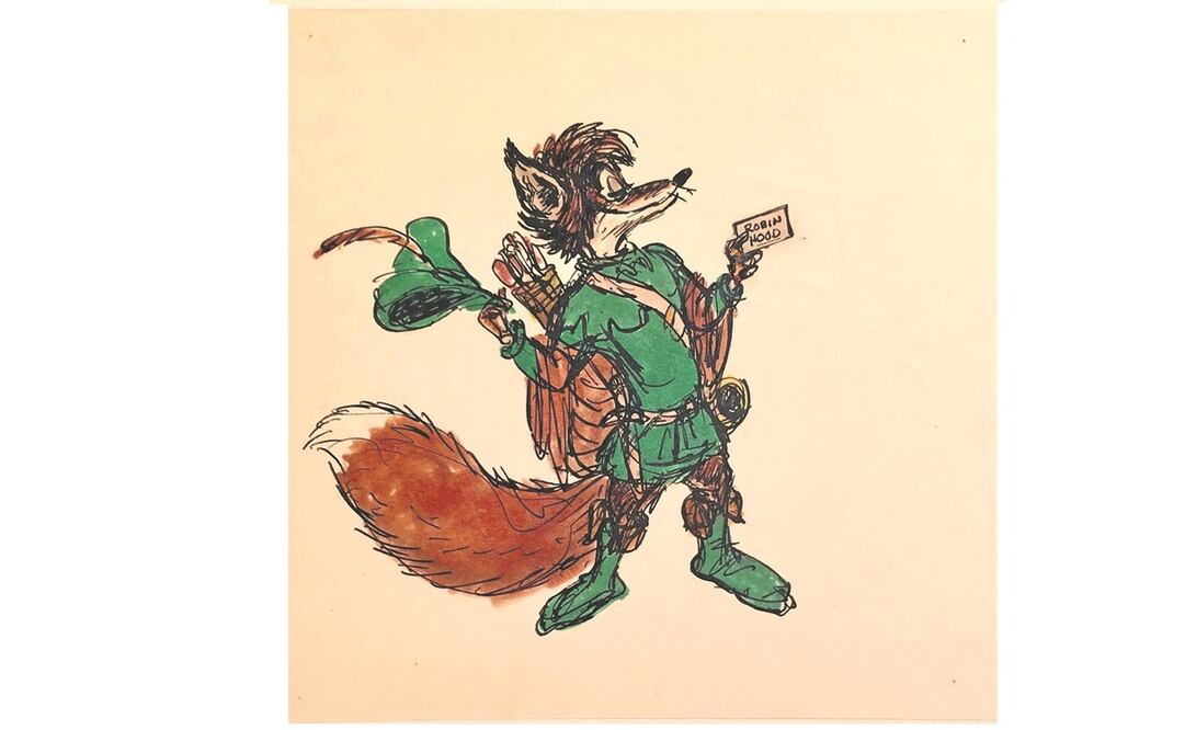 Bosquejo de la animación, en la que se decidió que el héroe fuera un zorro. ILUSTRACIÓN: / fotos: disney