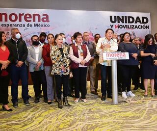 Delfina e Higinio lideran primer filtro de Morena-Edomex