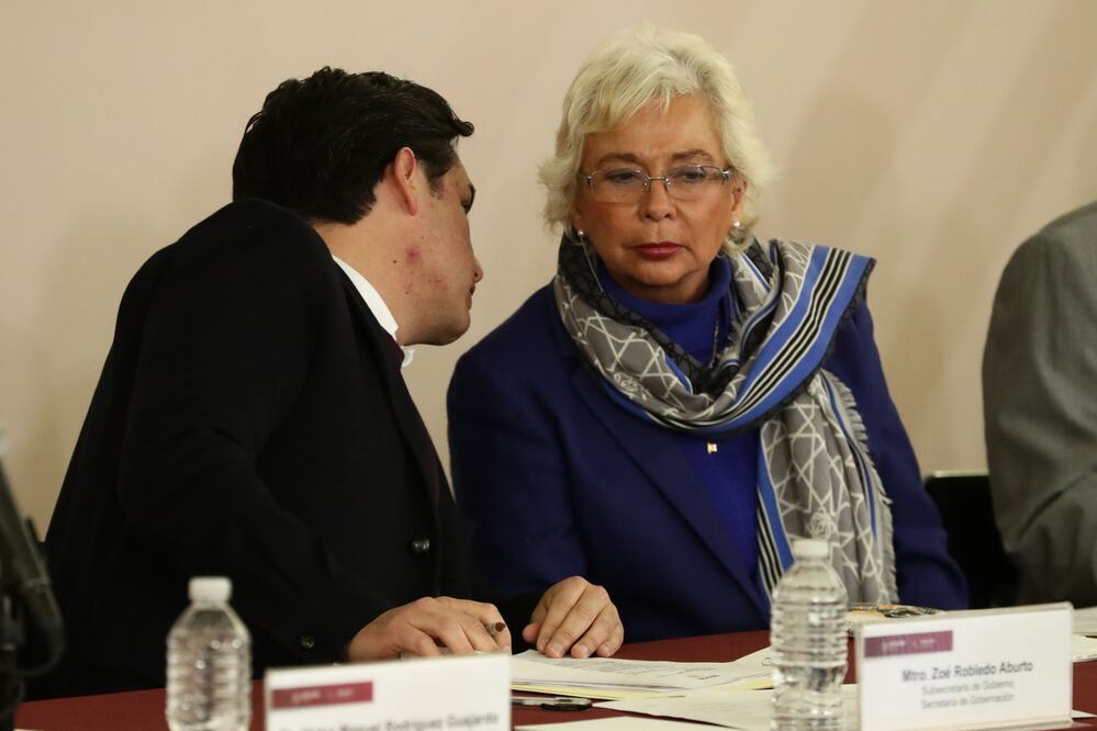 La secretaría de Gobernación en la reunión nacional 2019 de Organismos Estatales de Desarrollo Municipal. Foto: Diego Simón Sánchez/EL UNIVERSAL
