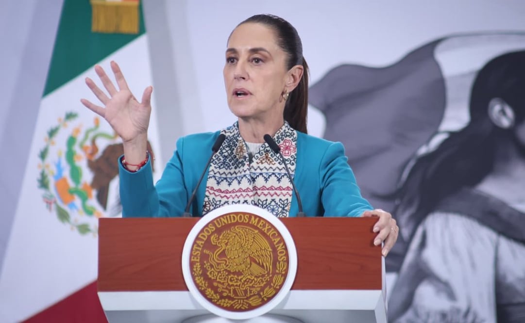 Claudia Sheinbaum Pardo en su conferencia matutina del martes 31 de marzo de 2026 en Palacio Nacional. Foto: Luis Camacho/ EL UNIVERSAL