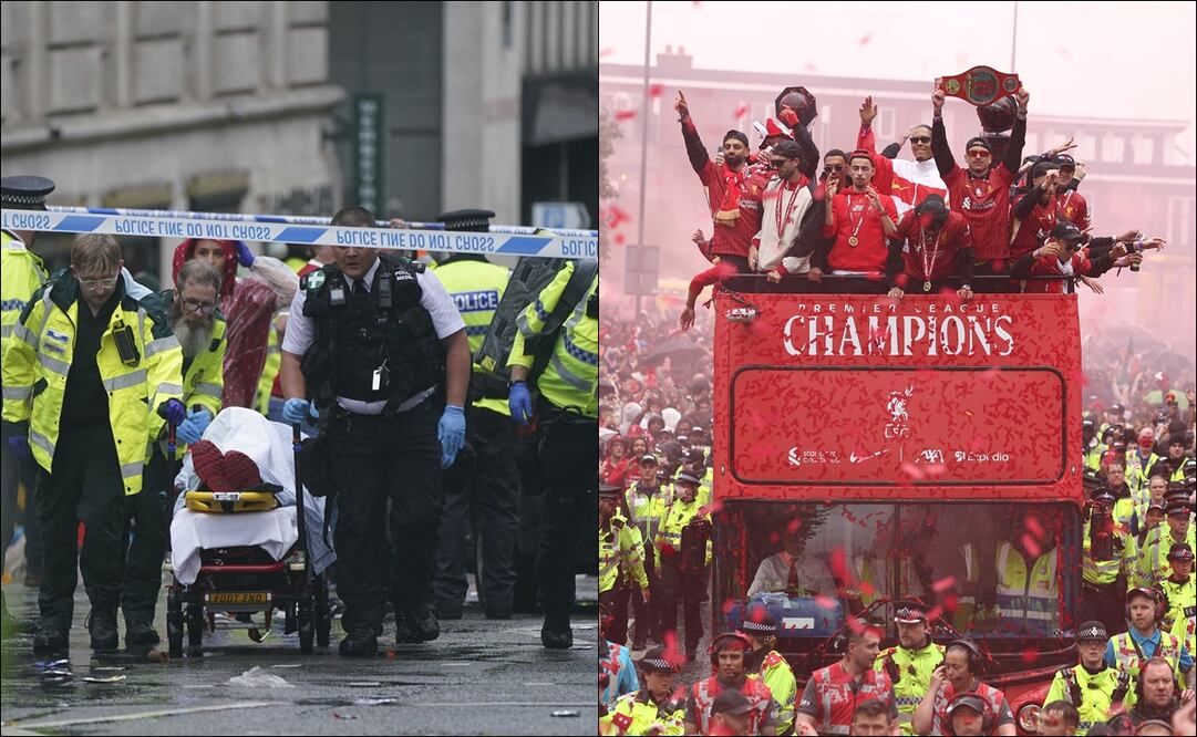 Atropellamiento masivo en los festejos del Liverpool por título de Premier League y hay un detenido por el ataque / FOTOS: AP y EFE