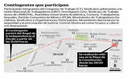 Más de 3 mil policías vigilarán marchas por Día del Trabajo