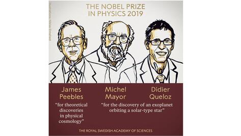 Ganan Nobel de Física por descubrimientos del universo Peebles, Mayor y Queloz 