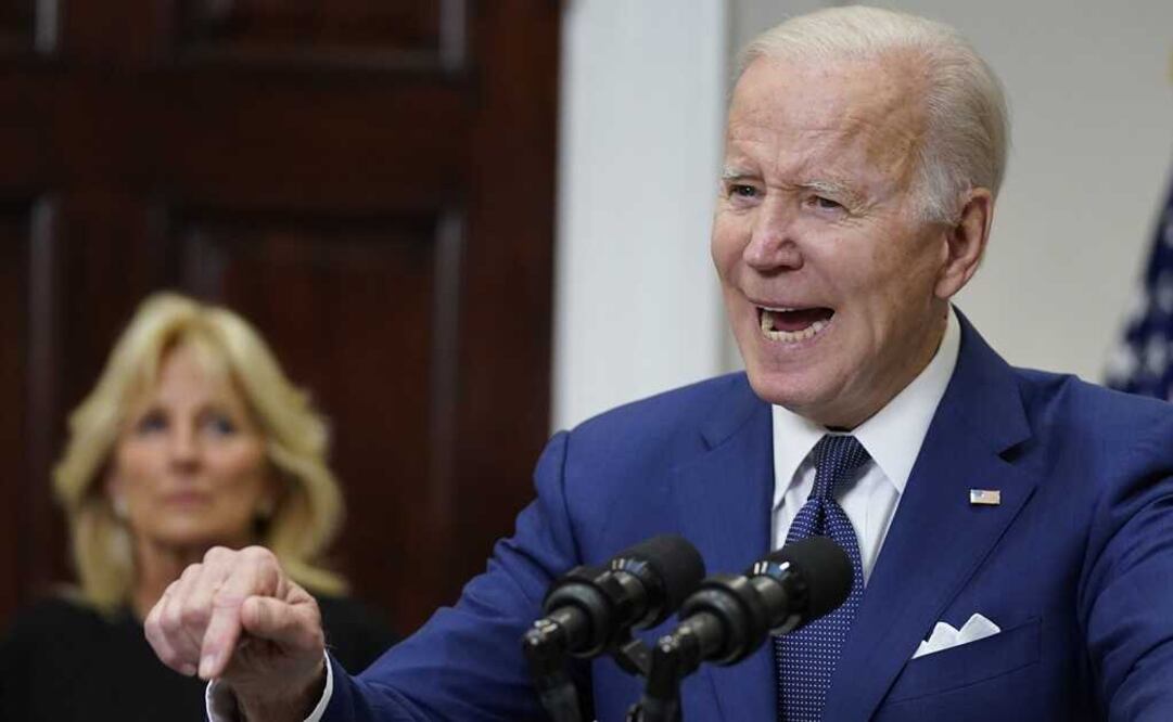 Presidente Joe Biden habla sobre el tiroteo masivo en la Escuela Primaria Robb en Uvalde, Texas, desde la Casa Blanca. Foto: AP