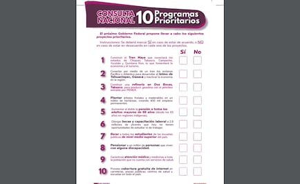 Dan a conocer boleta para consulta de Tren Maya y otros 9 programas