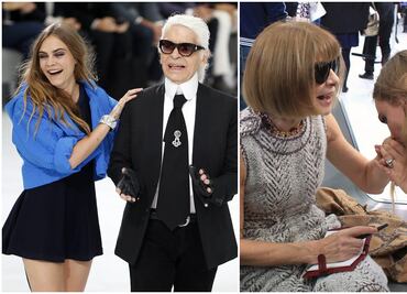 Cara Delevigne regala besos y empujones en París