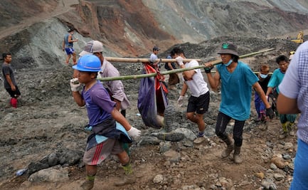 Suman más de 160 muertos tras derrumbe de mina en Birmania 