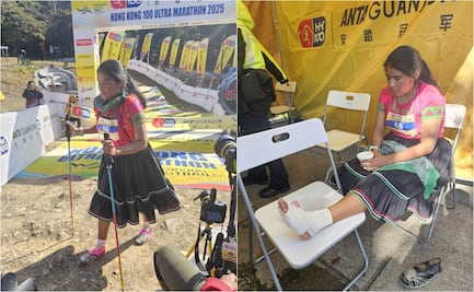 Lorena Ramírez, corredora rarámuri completa el Ultramaratón de Hong Kong; la mexicana llegó a la meta pese a las heridas en sus pies 