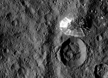 Descubren montaña en planeta enano Ceres