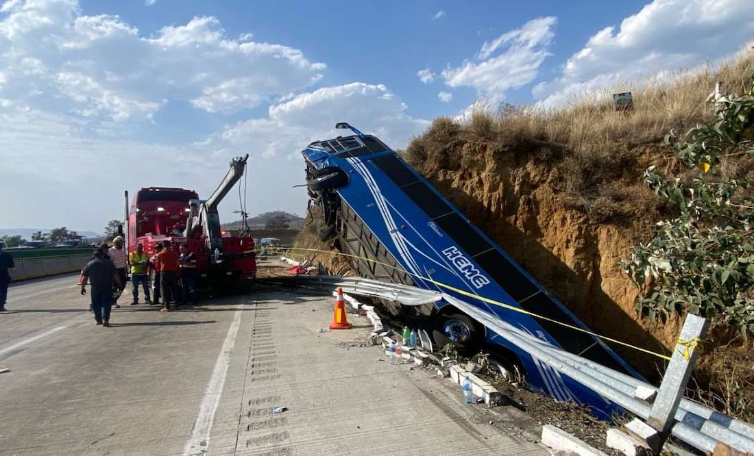 Los hechos se registraron en el km 42 de la autopista México-Puebla. Provenientes de Atempa y Zaragoza en Puebla y tenían como destino la CDMX. Foto: Valente Rosas. EL UNIVERSAL