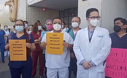 Protestan médicos del IMSS en Sonora; exigen vacuna contra Covid-19