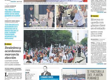 Portada impresa del 2 de junio del 2025