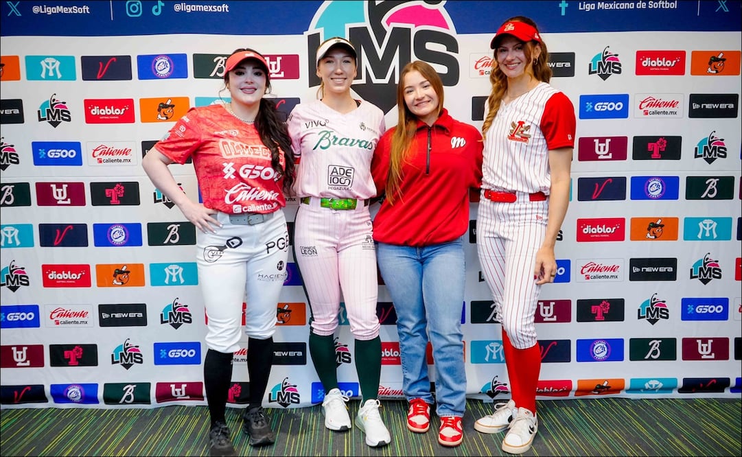 Jugadoras de Olmecas, Bravas, Diablos y El Águila en el Día de Medios previo al inicio de temporada / Fotos: Cortesía LMS