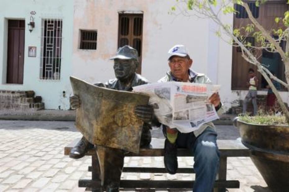 El taxista que se convirtió en "hombre estatua"