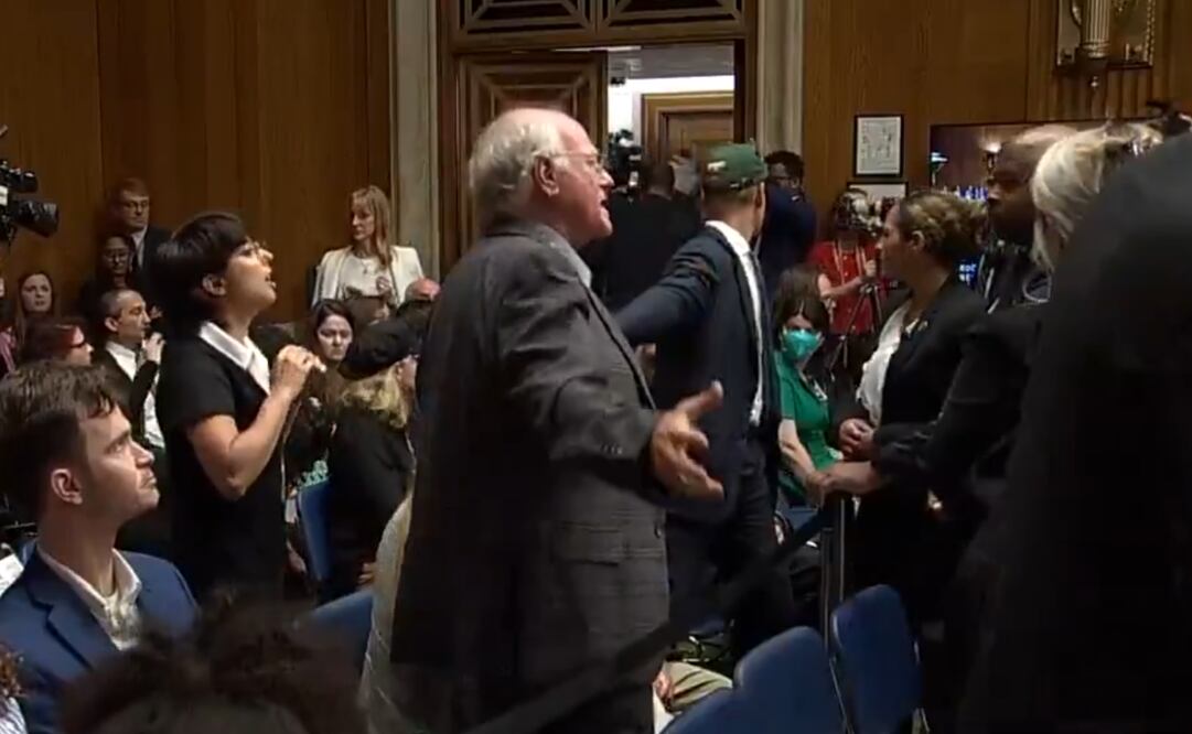 Protesta en el congreso de Estados Unidos por la situación en Gaza. (14/05/25) Foto: Captura de pantalla