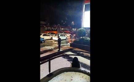 Captan en videos granizada en CDMX durante contingencia