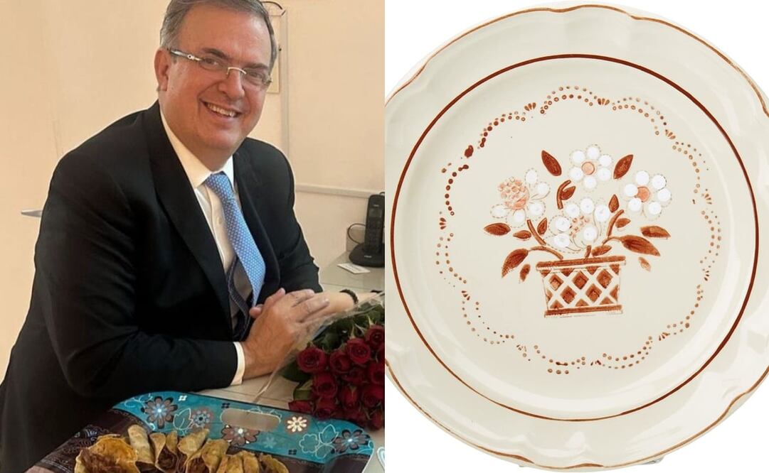 La vajilla flor de otoño es una de las más conocidas en México. Imagen: @marcelo.ebrard