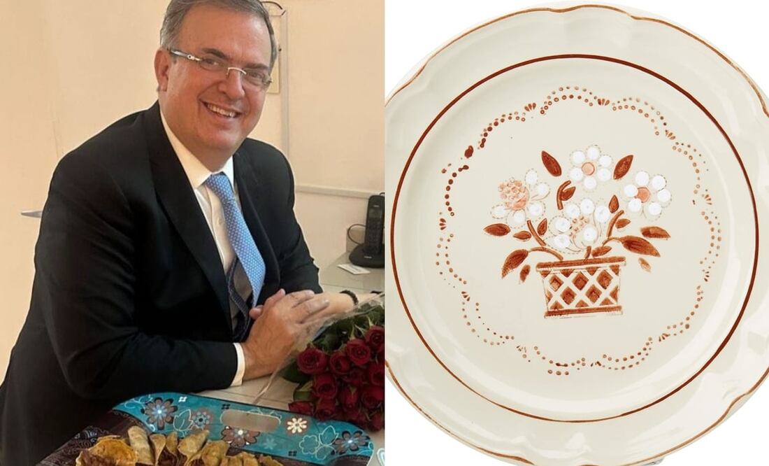 La vajilla flor de otoño es una de las más conocidas en México. Imagen: @marcelo.ebrard