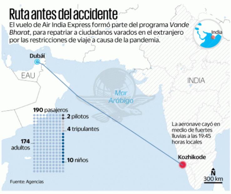 Avión se parte en dos; van 17 muertos y 123 heridos