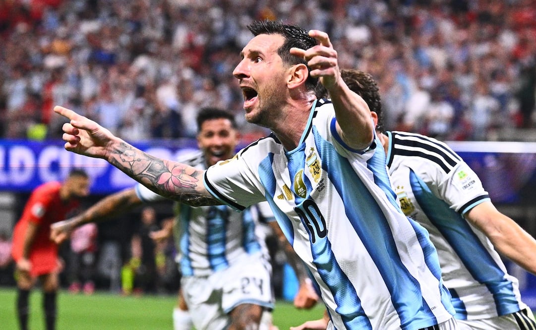 Lionel Messi convirtió un tanto más ante Egipto. FOTO: AP