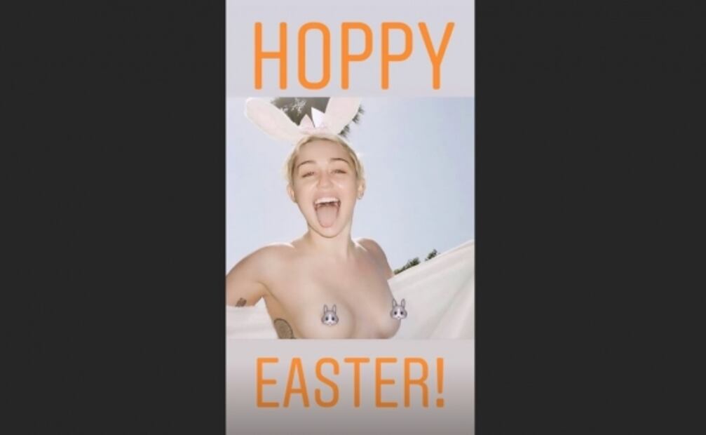 Miley Cyrus se desnuda por Pascua