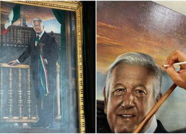 VIDEO: Así fue el proceso de creación del retrato de AMLO en Palacio Nacional