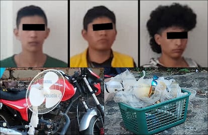 ¿Calor? Detienen a ladrones con un ventilador, bomba de agua y más en Edomex