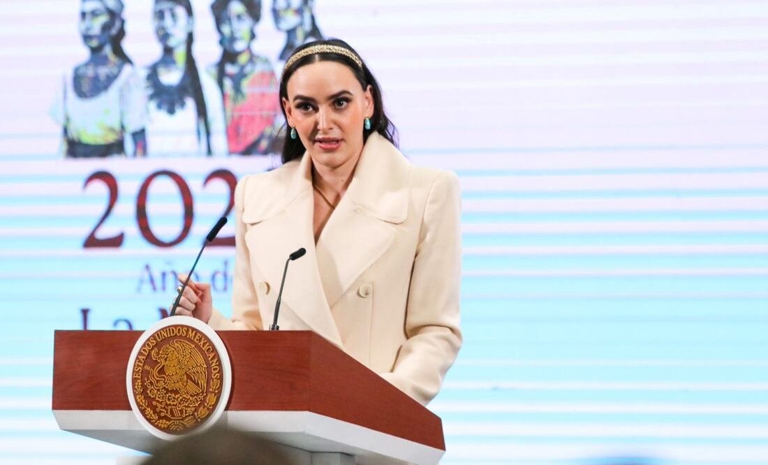 Altagracia Gómez Sierra, enlace del gobierno federal con el sector empresarial, en reunión de empresarios en Palacio Nacional este 4 de febrero del 2025. Foto: Axel Sánchez / EL UNIVERSAL
