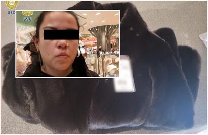 Mujer intenta robar abrigo Mink valuado en 79 mil pesos; SSC-CDMX la captura