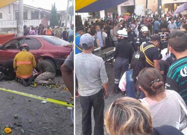Conductor sin frenos arrolla a clientes y comerciantes en tianguis de Ocoyoacac, EDOMEX