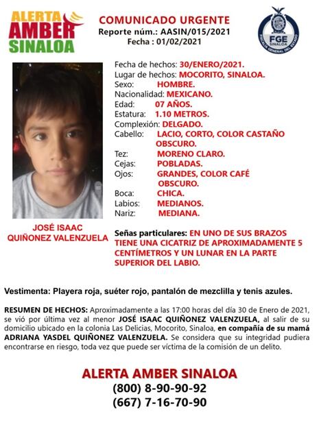 Emiten alertas de búsqueda por dos mujeres y un menor en Sinaloa