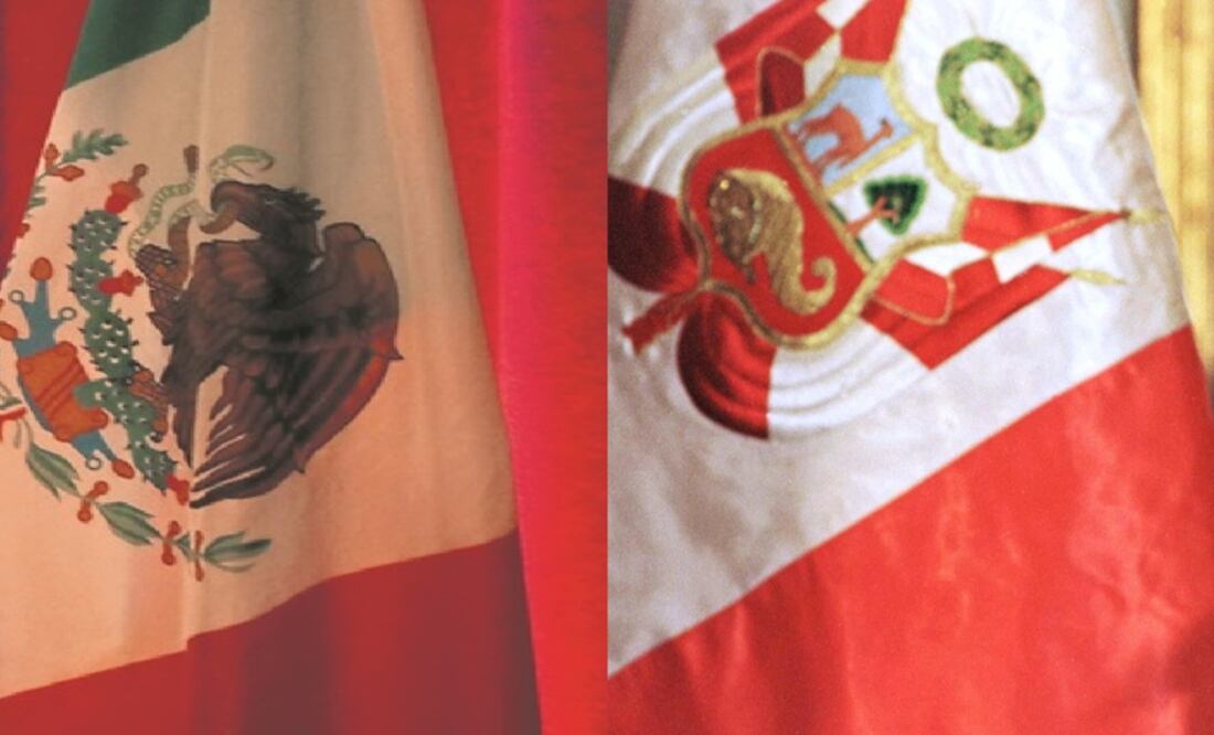 La bandera de México y la bandera de Perú. Foto: Archivo