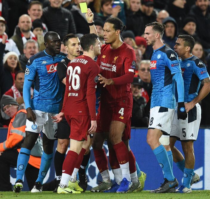 Liverpool vs Napoli. Foto: AP