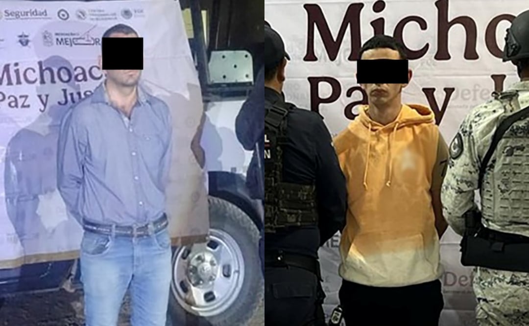 Detienen a dos personas derivado del Plan Michoacán en la entidad (10/12/2025). Foto: Especial