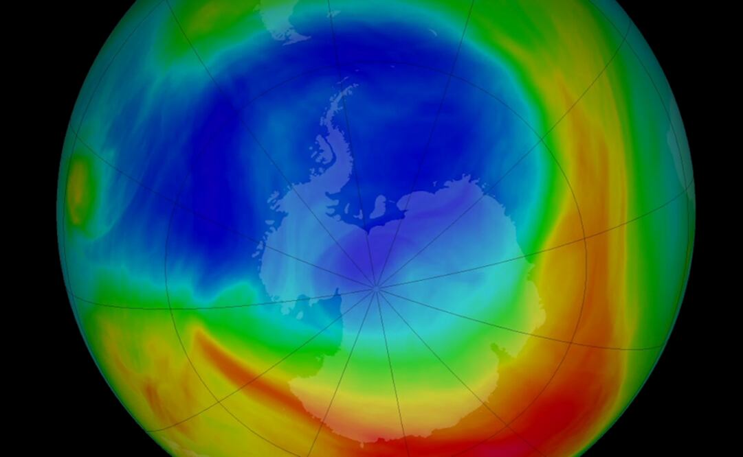 Visualización de la capa de ozono en septiembre de 2019 capturada por la NASA. Imagen: University of Colorado Boulder
