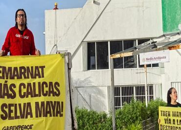 Greenpeace México toma oficinas de Semarnat en Cancún; exigen frenar devastación en la selva maya