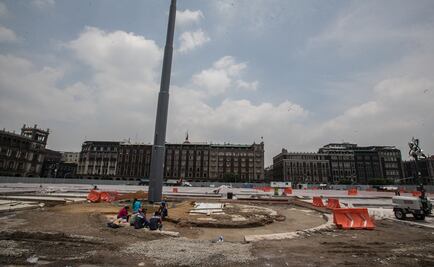 ​Reportan avance del 87% en rehabilitación del Zócalo