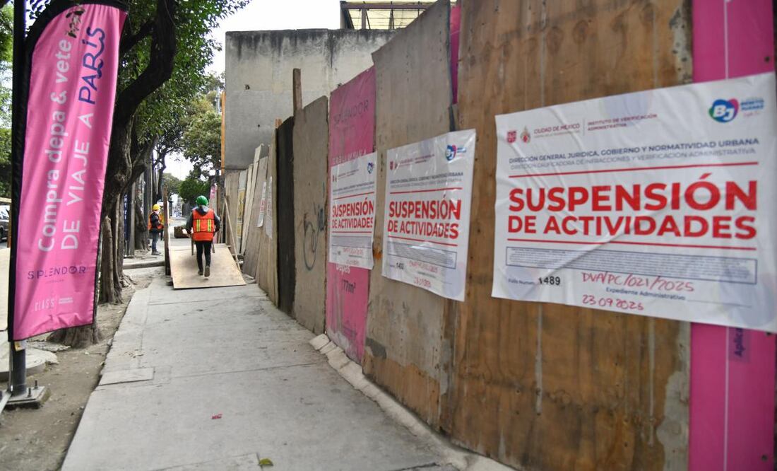 Suspende alcaldía Benito Juárez, otra vez, obra en División del Norte 2325.
Foto:Especial.