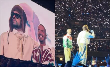Se acaban las rencillas entre Bad Bunny y J Balvin; se reconcilian en el último concierto de Benito en CDMX