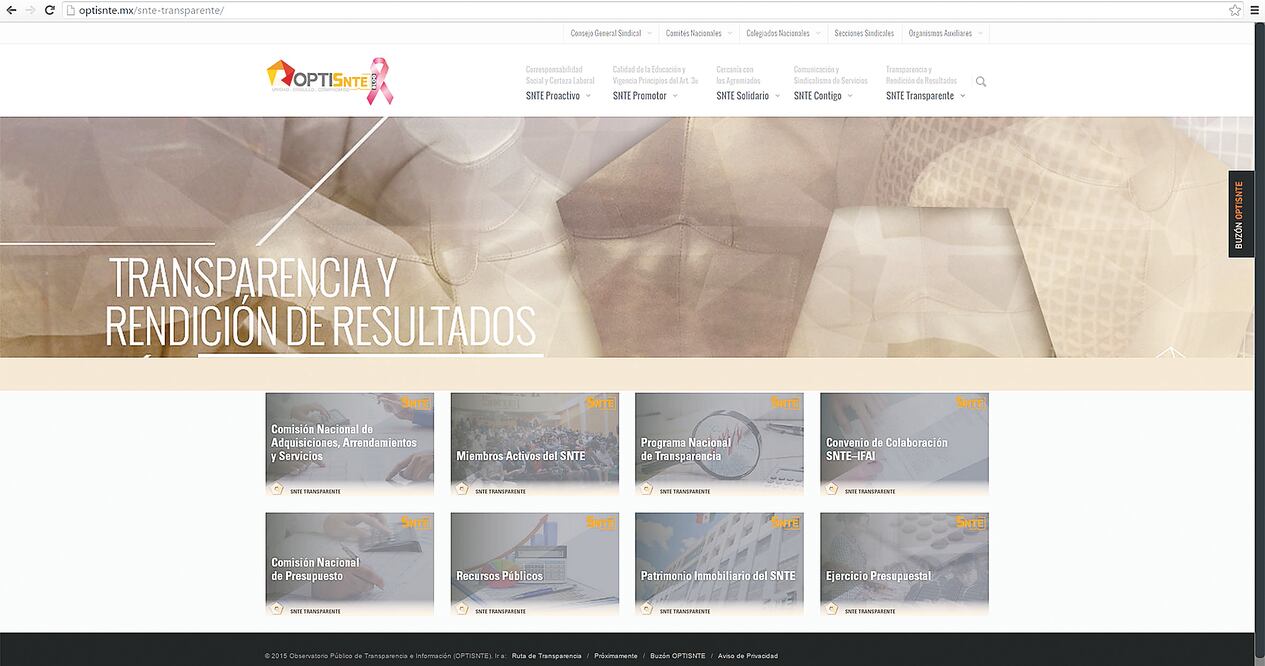 El SNTE es de los pocos sindicatos que cumplen con la nueva ley, aunque de manera parcial, de acuerdo con una revisión que se hizo en internet (TOMADAS DE INTERNET)