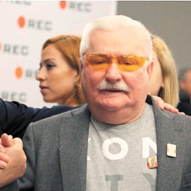 Lech Walesa, premio Nobel de la Paz en 1983, ayer durante el encuentro Voces para Expresar la Libertad, en la Ciudad de México. ALICIA PEREDA. EL UNIVERSAL