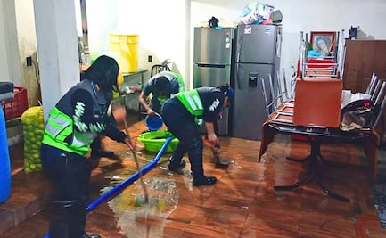 Continúan labores de limpieza tras inundaciones en Iztapalapa y Tláhuac a causa de las lluvias; apoyan a familias afectadas