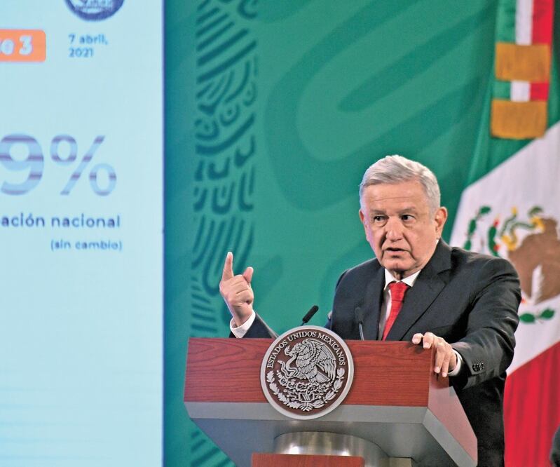 El Presidente informó que habló del tema migratorio con Kamala Harris, vicepresidenta de Estados Unidos. Foto: HUGO GARCÍA. EL UNIVERSAL